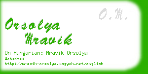 orsolya mravik business card